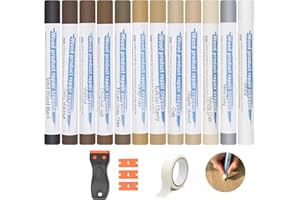 AN-WATTY Set de 12 Colores Reparador Arañazos Madera, Reparador Madera, Masilla Madera, Masilla para Madera, Masilla Reparadora Madera para Laminado, Madera, PVC, Azulejos