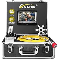 Endoskopkamera Inspektionskamera 50m, Kanal Rohr-Industrie Endoskop mit DVR-Recorder, Wasserdichtes Drahtloses IP68…