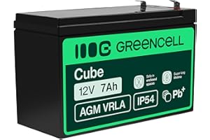 Green Cell Batteria al piombo AGM 12 V 7 Ah VRLA batteria al piombo batteria di ricambio resistente ai cicli Unbemann UPS Alimentazione di emergenza Impianto UPS Batteria di backup