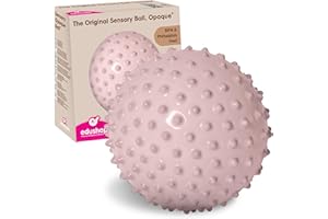 Edushape The Original Sensory Ball for Baby - 7" Boho Chic Pink Color Baby Ball That Helps Enhance Gross Motor Skills for Kids Aged 6 Months & Up - Vibrant, Colorful and Unique Toddler Ball