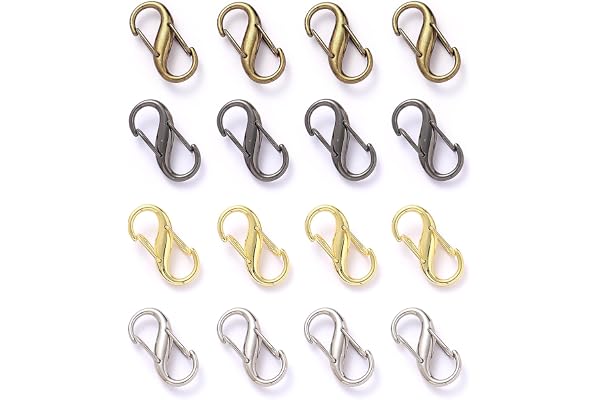 YPYMOD 16 Pièces Double Clip à Ressort, Double Mousqueton, Clip Antivol pour Sac à Dos pour l'extérieur, la Randonnée et Le Camping