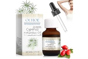 LUYUTTN Cyperus Rotundus Oil, Cyperus Rotundus Oil for Hair Removal, Natural Cyperus Rotundus Oil, Essential Oils Cyperus for Hair Removal, Reduction of Body Hair Growth, with Dripper 60 ml