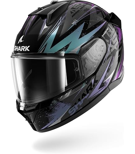 SHARK SKWAL I3 HELLCAT KUB Motorradhelm – Größe L, Mit Integrierten Bremslichtern, Getöntem Visier, ECE 22.06