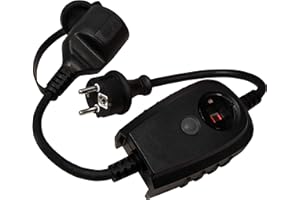 MC POWER - Zwischenstecker Dämmerungsschalter mit Zeitschaltuhr 1-9 Std. | Dämmerungssensor außen Aussen IP44 | 230V Outdoor Timer Steckdose für automatisch schalten Licht Lampe bei Nacht