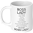 Akipi Boss Lady/The Office/Boss Lady Gifts/Best Boss Gifts for Women ARM123 Ceramic Coffee Mug 325ml