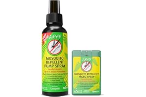 THEYE Mosquito Repellent Spray & Micro Spray Pack - 100% Natural Insect Repellent Spray (Deet Free), No Preservatives or Other Harmful Chemicals - Pump Spray 100ml + Micro Spray 18ml