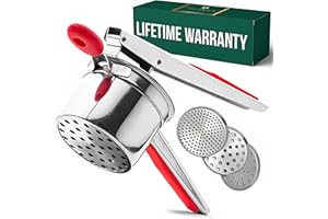 Bellemain Edelstahl-Kartoffelpresse mit 3 austauschbaren Feinheitsscheiben