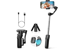 hohem Estabilizador de Movil iSteady X3 SE Plus, 3-Axis Gimbal con Mando a Distancia Desmontable, Varilla Extensible, batería de 11 Horas, portátil Plegable Estabilizador para la grabación de vídeo