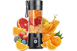 SIXNEA Personal Blender [Upgraded Version], Portable Blender for Shakes and Smoothies, with USB Rechargeable, 6-Point Stainless Steel Blades for Gym,Office,Traveling