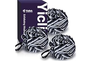Yiclick spugna doccia bagno, spugna corpo naturale, spugna doccia scrub esfoliante, guanto doccia, luffa africano, panno esfoliante corpo, guanto esfoliante coreano coreani, guanto scrub corpo