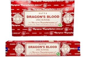 Satya Champa Dragon'S Blood - Varilla de Incienso, 12 Unidades, Color Gris