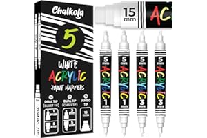Chalkola 5 marcadores acrílicos blancos
