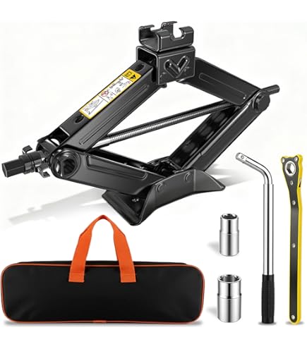 Kit Emergenza Auto Con Cric A Pantografo 2 Tonnellate E Chiave A Croce Universale - Compatibile Con Alfa Romeo Giulietta E Altre Auto - 2