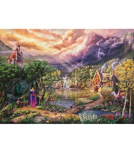 Schmidt Spiele 58423 Puzzle Thomas Kinkade: Benjamin Blümchen Allo Zoo Di Neustadt - 1000 Pezzi, Dimensioni 69,3x49,3 Cm, Per Adulti E Ragazzi Dai 12 Anni