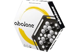 Asmodee - Abalone - Edition Officielle - Jeu de Société Famille pour Adultes & Enfants dès 7 Ans - Jeu de Stratégie & Réflexion - Plateau de 28 Billes - As d'or - 2 Joueurs - 20 Min - Zygomatic