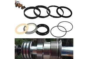 SUNLUWAY G109456 G105550 Replacement Hydraulic Cylinder Seal Kit Loader Bucket Tilt Cylinder Rebuild Seal Kit for Case Backhoe Loader 350 580B 580C 580F 680C(Rod: 1.5"; Bore: 2.5")