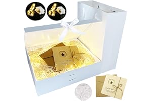 YEAHBOOM Magnética Caja de Regalo de Cartón,Caja de regalo con lazo,Caja de Regalo de Reutilizable Creative Box,Adecuado para Envoltorio de Boda de Cumpleaños de Navidad de san valentin de pascua de halloween