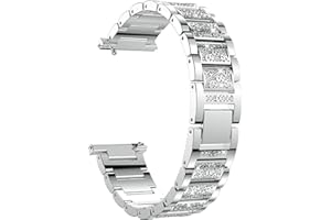 Blueshaweu 18mm 20mm 22mm Elastic Watch Bands, Quick Release Women Jewelry Bling Diamond Metal Dressy Strap Adjustable Replacement Strap Accessories Sports Band for Men Women