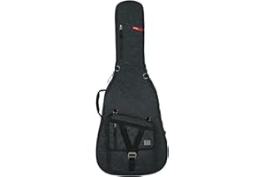 Gator Cases Transit - Gigbag serie Transit per chitarra acustica jumbo con esterno color antracite, GT-JUMBO-BLK