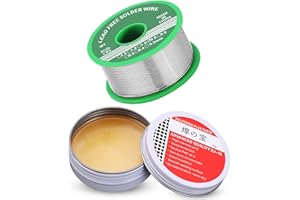 COMFORTY Lötzinn 0.8mm mit 10g Lötpaste, Lötzinn Bleifrei mit Kolophonium kern, Lötzinn mit Flussmittel 20g, Lötdraht für die Reparatur und den Heimwerker von Elektronischen Elektrischen Lötkomponenten