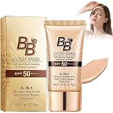 BB Cream with SPF 50+ PA++++, CC Cream Moisturizer with Color and High Coverage, Anti-Aging Face Sun Cream 01# Natural Tone,
