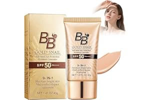 PROBUK BB Cream SPF 50 con Bava di Lumaca 01# Naturale, CC Cream Coprente e Idratante, Crema Colorata Viso Anti-Lucidità, Fondotinta Compatto con Protezione Solare Viso 50, 40g