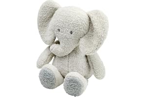 Nattou Peluche Éléphant, Compagnon de Route dès la Naissance, env. 30 cm, Polyester, Teddy, Gris