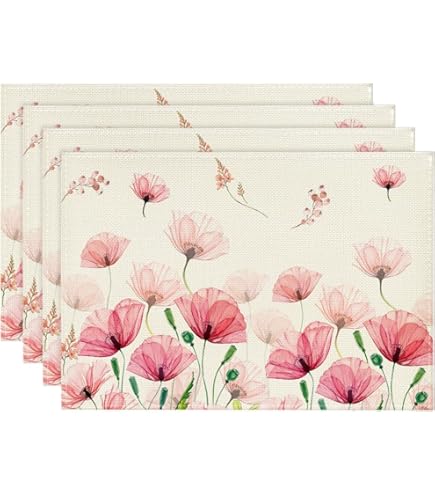 4 stuks bloemen vlinder lente placemats zomer keuken tafel decoratie