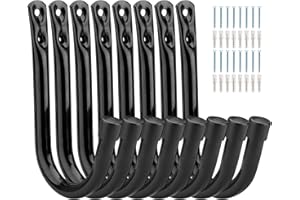 PiPaFox Crochets de rangement de garage robustes, crochets utilitaires de 9cm pour mur de garage, organisateur d’outils de jardin
