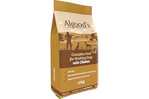Algood's Complete Dry Dog Food with Chicken 10kg, High Protein Dog Food Dry for Working Dogs, Dog Biscuits for Large and Small Breeds