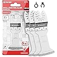 EZARC Diamond Oscillating Blade, Extra Long Reach Oscillating Multi Tool Saw Blades for Grout Removal, Cleaning Mortar, 3-Pack