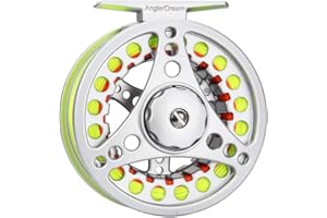 ANGLER DREAM AnglerDream 1 2 3 4 5 6 7 8WT Fliegenrolle mit Schnur Combo große Dorn Aluminium Fliegenfischrollen
