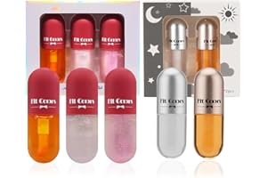 OHSN Lip Plumper 5PCS Gloss Repulpant Levres Gloss Transparent Lip Glow Oil Soins Pour Les Lèvres Repulpeur de Levre Puissant à Lèvres Repulpant Huile a Levre Fuller Natural Hydrated Brillant Sexy Lips