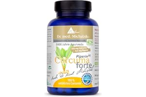 ‎BIOTIKON Curcuma Piperin forte Dr. med. Michalzik hoher Curcumin-Gehalt - 527,25 mg Curcuminoide - 10 mg Piperin Extrakt (95% Piperin) je Kapsel REIN NATÜRLICH nachgewiesen C14 ISOTOPEN ANALYSE - von BIOTIKON®