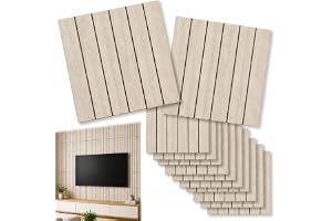 12 stycken 30 x 30 cm 3D-väggpaneler självhäftande, PVC väggbeklädnad i träutseende, vattentät och ljudisolerande, självhäfta