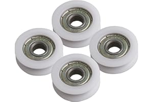 CNBTR U-Groove - Puleggia con cuscinetto in acciaio, confezione da 4 pz