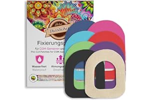 ‎DIASTICKER Diasticker® | Omnipod Fixierpflaster (10 Stück, Mix) | Wasserfest - Atmungsaktiv - Starker Halt | Pod-Fixierung, Patch, Fixierung, Tape, Overpatch, Pflaster