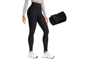 CRZ YOGA Damskie Legginsy Z Podszewką Z Polaru Termicznego Zima Z Wysokim Stanem Grube Spodnie Do Jogi Pełnej Długości Rajstopy Na Siłownię - 28 Calies