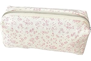 Qiwenr Pencil case, Pencil case with, The Cartoon Bag is Small and Cute and can be Used as a Toy Bag(White, Pink)