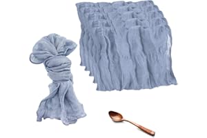 EMBHLITFE 6 Piezas Servilletas de Tela 45 x 55 cm Guardanapos de pano Hechas a Mano Servilletas multifuncionales para cenas de Desayuno cenas Bodas y Fiestas (Azul Claro)