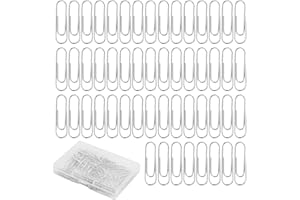 CIJIAINIENG 100 Pcs Paper Clips, Small Upgraded Paper Clips in 28mm with Storage Box Case Metal Paper Clamps Paperclips Bookmark Clips for School Office Paper Documents Organizing Personal Use, Silver Color