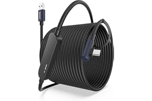 Syntech Link Cable 33 FT with Signal Booster Compatible with Quest2/Pro/Pico4 Accessories and PC/Steam VR, High Speed PC Data Transfer, USB 3.0 to USB C Cable for VR Headset and Gaming PC, Black, 10m