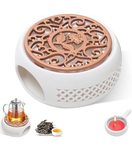 INOOMP Chauffe-théière En Céramique Avec Bougeoir Fait à La