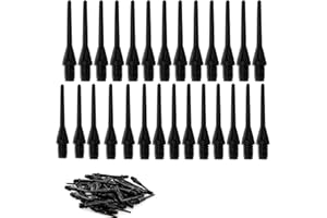 Weenwill Dardos Punta de Plastico,100 PCS Puntas de Dardos,Puntas Dardo Plastico,Dardo Blandos,Material de PC Dianas Electrónicas,Uso Doméstico y Torneos