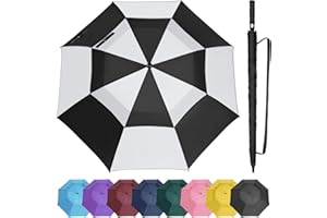 ZOMAKE Ombrello da Golf Antivento Automatico M/L/XL/XXL - Ombrelli Pioggia Grandi Resistente Antivento Con Doppio Baldacchino.Extra Large Umbrella per Viaggio Uomo Donna