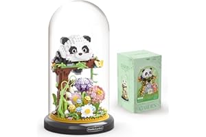 JOMIOD Ensemble de Construction de Fleurs de Panda pour Adultes, Amis des Plantes, bonsaï, Cadeaux de fête pour Enfants, Blocs de Construction d'animaux, Cadeau pour garçons et Filles – 999 pièces