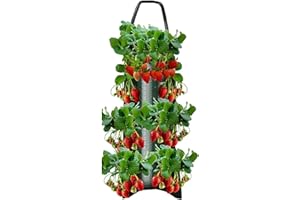 Exuberia Sac De Plantation pour Fraise,Sacs De Culture À Fraises Suspendu Jardin avec 8 Trous,Sac De Plantation pour Fraises,Herbes,Tomates,for Jardin De Maison Vert Foncé
