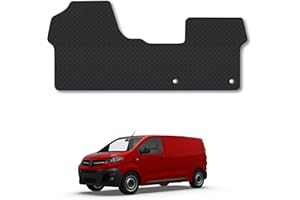 VAN DEMON Vauxhall Vivaro (2019+) Rubber Van Mats Accessories Tailored Fit Compatible Accessory Waterproof Protection Non-Slip Car Floor Mats 3mm Thick Full Coverage Durable Coverage with Clips