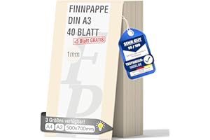 ‎MODELLBAUWERK 40 + 5 Blatt gratis Finnpappe DIN A3 | 1mm Stärke | Modellbauwerk® | für Modellbau und Basteln | Architektur | Studium | Diorama | finnische Holzpappe | Skanpappe | Scrapbook | Karton | Kreativ sein