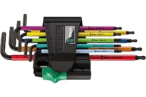 Wera 967 SPKL / 9 Torx BO Multicolour Juego de llaves Allen, BlackLaser, 9 piezas, 05024335001